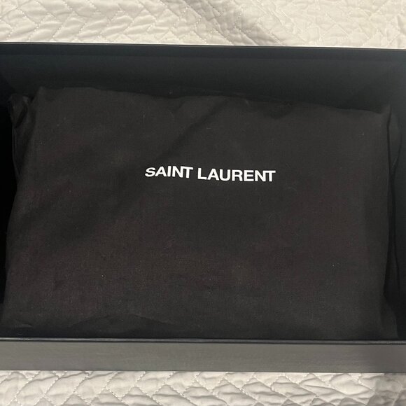 YSL - Grain De Poudre Textured Mixed Matelasse Triquilt Medium Monogram Satchel - Picture 8 of 9